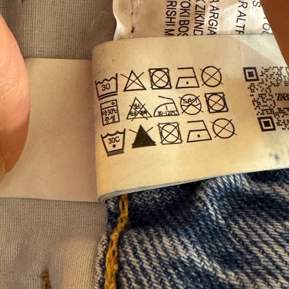 Zara Jeans womens size 6 high rise z1975 straight leg Denim Ankle Mid Blue - Picture 10 of 15